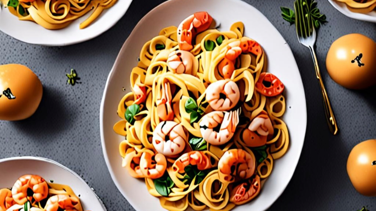 Рецепт пасты с креветками 🍝🦐
